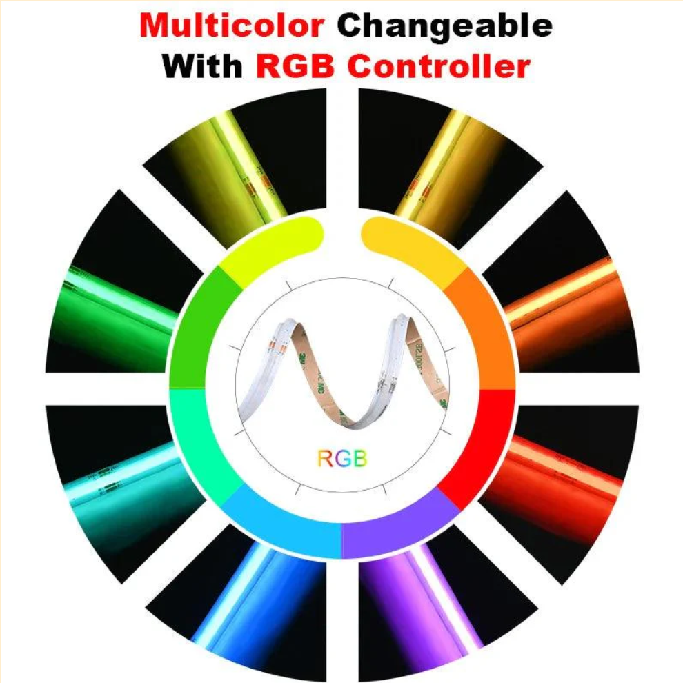 LED Strip COB 576 LEDs/m RGB 24V IP20 5М/16.4ft